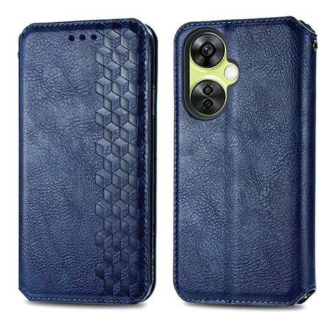 Coque Portefeuille Livre Cuir Etui Clapet S01D pour OnePlus Nord CE 3 5G Bleu