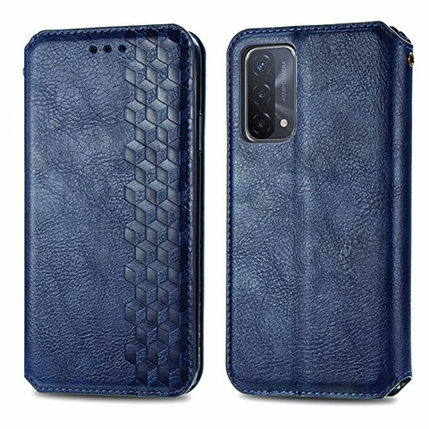 Coque Portefeuille Livre Cuir Etui Clapet S01D pour OnePlus Nord N200 5G Bleu