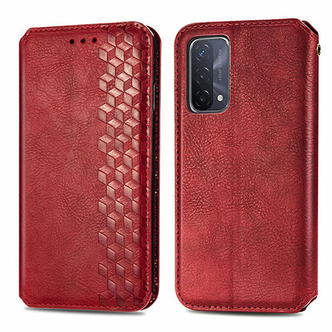 Coque Portefeuille Livre Cuir Etui Clapet S01D pour OnePlus Nord N200 5G Rouge