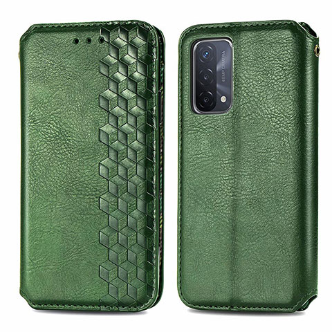 Coque Portefeuille Livre Cuir Etui Clapet S01D pour OnePlus Nord N200 5G Vert