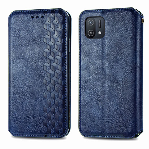 Coque Portefeuille Livre Cuir Etui Clapet S01D pour Oppo A16K Bleu