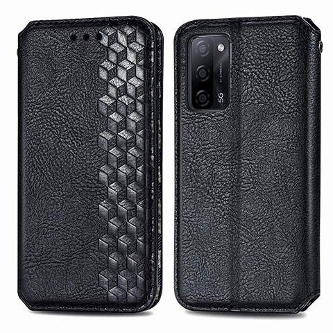 Coque Portefeuille Livre Cuir Etui Clapet S01D pour Oppo A55 5G Noir