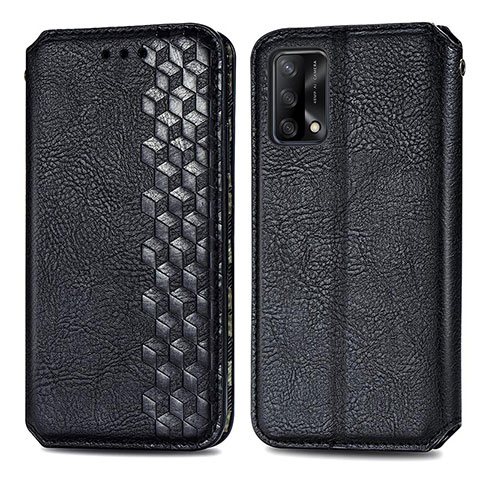 Coque Portefeuille Livre Cuir Etui Clapet S01D pour Oppo A74 4G Noir