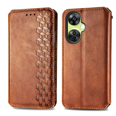 Coque Portefeuille Livre Cuir Etui Clapet S01D pour Oppo K11x 5G Marron