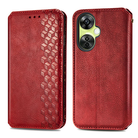 Coque Portefeuille Livre Cuir Etui Clapet S01D pour Oppo K11x 5G Rouge