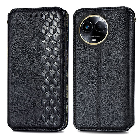 Coque Portefeuille Livre Cuir Etui Clapet S01D pour Realme 11 5G Noir