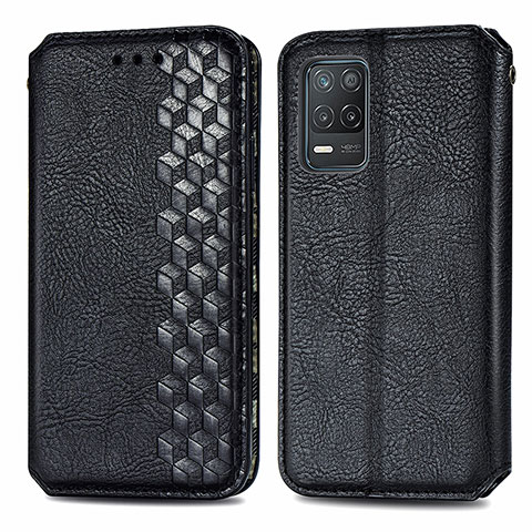 Coque Portefeuille Livre Cuir Etui Clapet S01D pour Realme 8 5G Noir