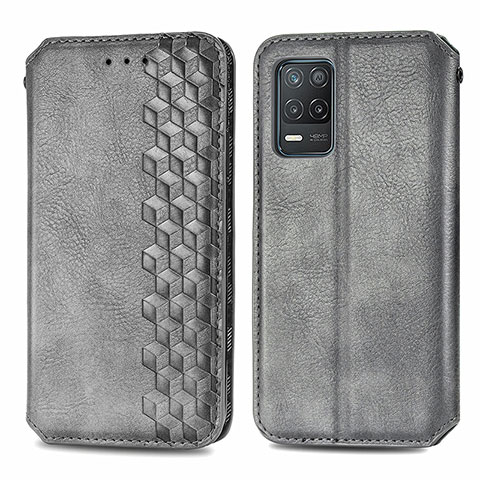 Coque Portefeuille Livre Cuir Etui Clapet S01D pour Realme 8s 5G Gris