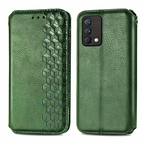 Coque Portefeuille Livre Cuir Etui Clapet S01D pour Realme GT Master 5G Vert