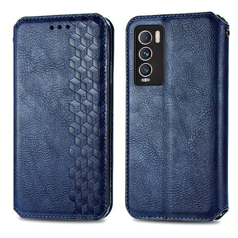 Coque Portefeuille Livre Cuir Etui Clapet S01D pour Realme GT Master Explorer 5G Bleu