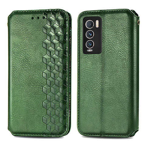 Coque Portefeuille Livre Cuir Etui Clapet S01D pour Realme GT Master Explorer 5G Vert