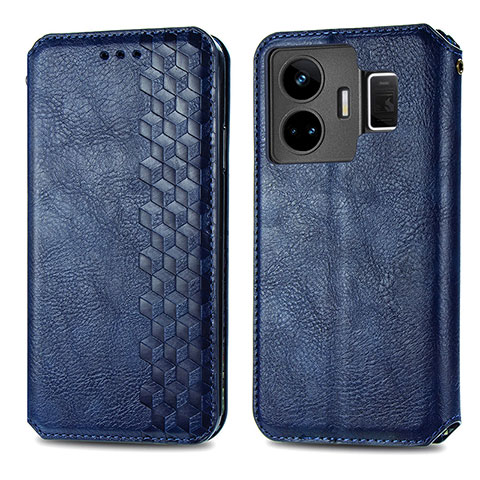 Coque Portefeuille Livre Cuir Etui Clapet S01D pour Realme GT Neo5 240W 5G Bleu