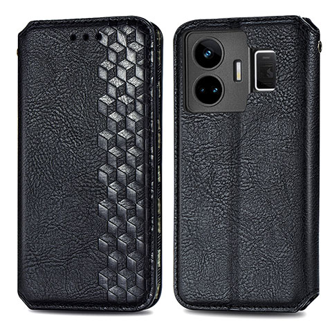 Coque Portefeuille Livre Cuir Etui Clapet S01D pour Realme GT Neo5 240W 5G Noir