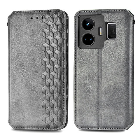 Coque Portefeuille Livre Cuir Etui Clapet S01D pour Realme GT Neo6 5G Gris