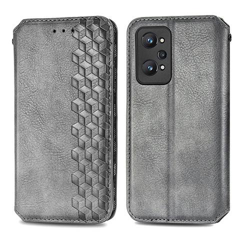 Coque Portefeuille Livre Cuir Etui Clapet S01D pour Realme GT2 5G Gris