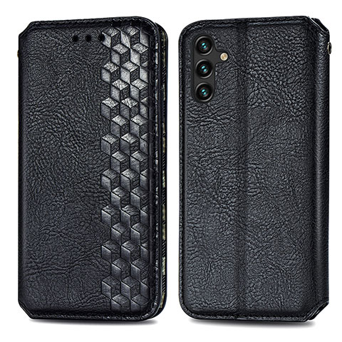 Coque Portefeuille Livre Cuir Etui Clapet S01D pour Samsung Galaxy A04s Noir