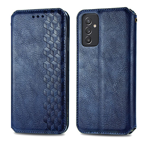 Coque Portefeuille Livre Cuir Etui Clapet S01D pour Samsung Galaxy A15 LTE Bleu