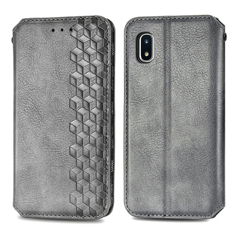 Coque Portefeuille Livre Cuir Etui Clapet S01D pour Samsung Galaxy A20 SC-02M SCV46 Gris