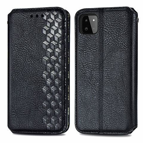 Coque Portefeuille Livre Cuir Etui Clapet S01D pour Samsung Galaxy A22s 5G Noir