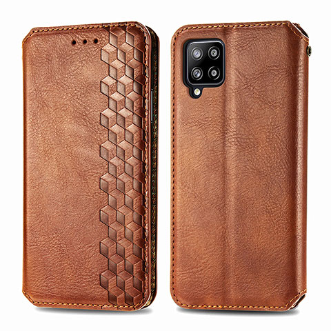 Coque Portefeuille Livre Cuir Etui Clapet S01D pour Samsung Galaxy A42 5G Marron