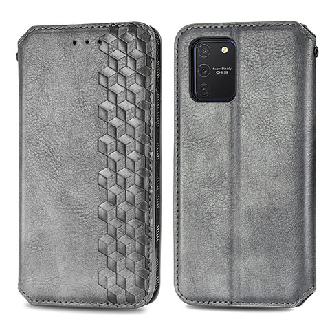 Coque Portefeuille Livre Cuir Etui Clapet S01D pour Samsung Galaxy A91 Gris