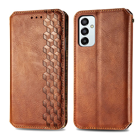 Coque Portefeuille Livre Cuir Etui Clapet S01D pour Samsung Galaxy F23 5G Marron