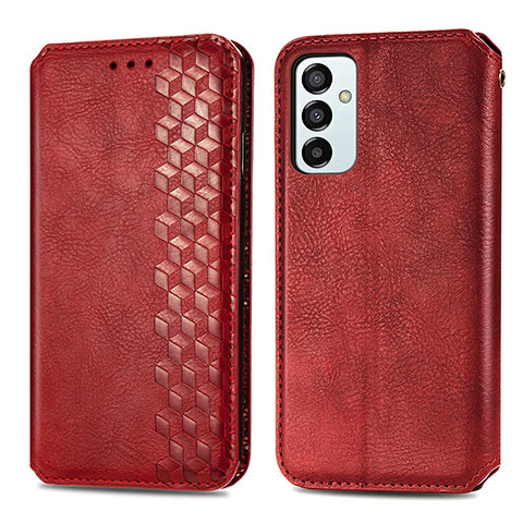 Coque Portefeuille Livre Cuir Etui Clapet S01D pour Samsung Galaxy F23 5G Rouge