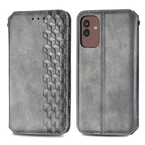 Coque Portefeuille Livre Cuir Etui Clapet S01D pour Samsung Galaxy M13 5G Gris