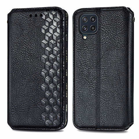 Coque Portefeuille Livre Cuir Etui Clapet S01D pour Samsung Galaxy M32 4G Noir