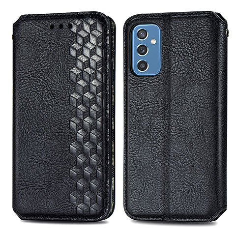 Coque Portefeuille Livre Cuir Etui Clapet S01D pour Samsung Galaxy M52 5G Noir