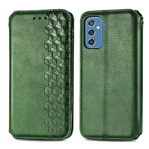 Coque Portefeuille Livre Cuir Etui Clapet S01D pour Samsung Galaxy M52 5G Vert