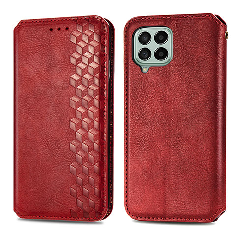 Coque Portefeuille Livre Cuir Etui Clapet S01D pour Samsung Galaxy M53 5G Rouge