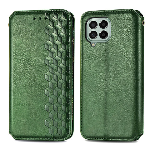 Coque Portefeuille Livre Cuir Etui Clapet S01D pour Samsung Galaxy M53 5G Vert