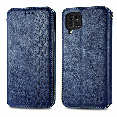 Coque Portefeuille Livre Cuir Etui Clapet S01D pour Samsung Galaxy M62 4G Bleu