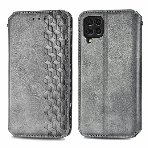 Coque Portefeuille Livre Cuir Etui Clapet S01D pour Samsung Galaxy M62 4G Gris