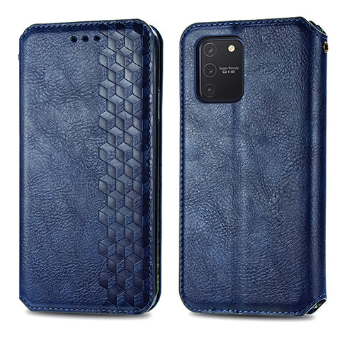 Coque Portefeuille Livre Cuir Etui Clapet S01D pour Samsung Galaxy S10 Lite Bleu