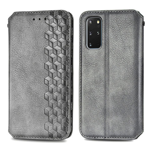 Coque Portefeuille Livre Cuir Etui Clapet S01D pour Samsung Galaxy S20 Plus 5G Gris