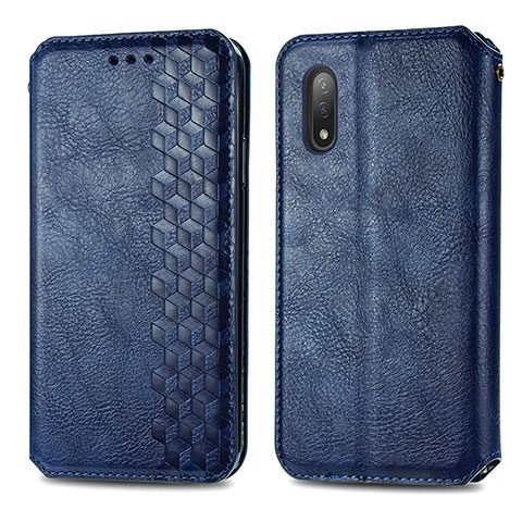 Coque Portefeuille Livre Cuir Etui Clapet S01D pour Sony Xperia Ace II Bleu