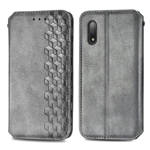 Coque Portefeuille Livre Cuir Etui Clapet S01D pour Sony Xperia Ace II Gris