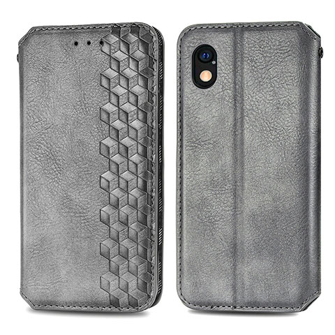 Coque Portefeuille Livre Cuir Etui Clapet S01D pour Sony Xperia Ace III Gris