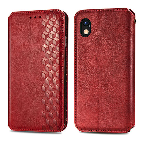 Coque Portefeuille Livre Cuir Etui Clapet S01D pour Sony Xperia Ace III Rouge