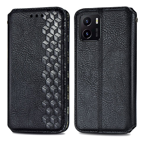 Coque Portefeuille Livre Cuir Etui Clapet S01D pour Vivo iQOO U5x Noir