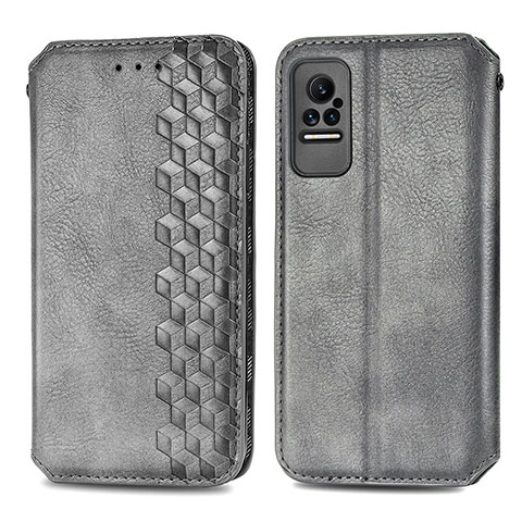 Coque Portefeuille Livre Cuir Etui Clapet S01D pour Xiaomi Civi 5G Gris