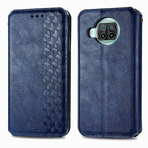 Coque Portefeuille Livre Cuir Etui Clapet S01D pour Xiaomi Mi 10i 5G Bleu