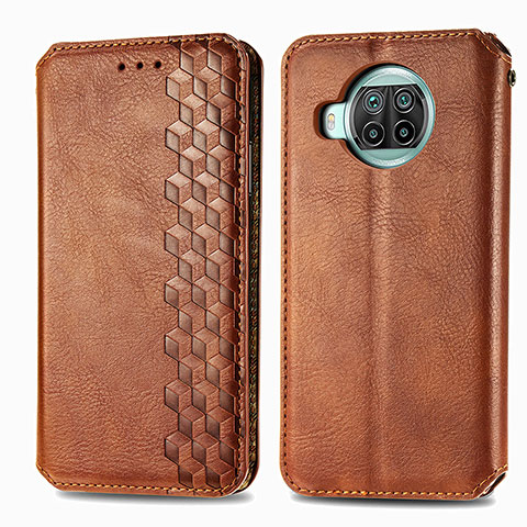 Coque Portefeuille Livre Cuir Etui Clapet S01D pour Xiaomi Mi 10i 5G Marron