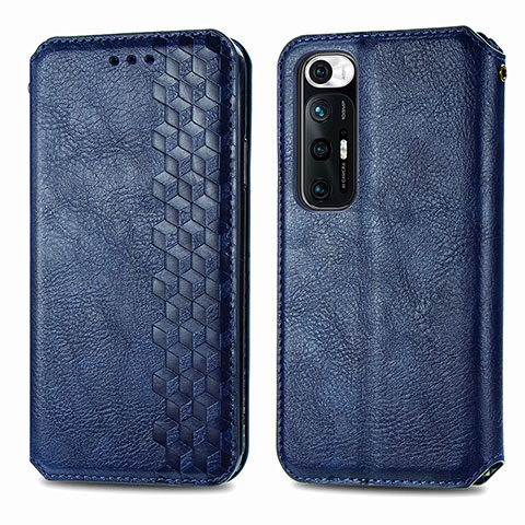 Coque Portefeuille Livre Cuir Etui Clapet S01D pour Xiaomi Mi 10S 5G Bleu