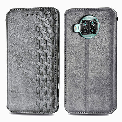 Coque Portefeuille Livre Cuir Etui Clapet S01D pour Xiaomi Mi 10T Lite 5G Gris