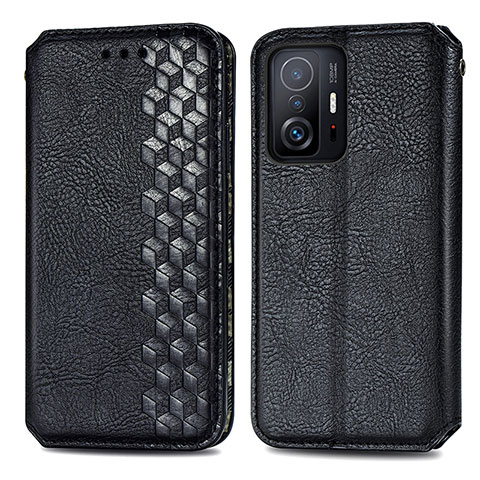 Coque Portefeuille Livre Cuir Etui Clapet S01D pour Xiaomi Mi 11T 5G Noir