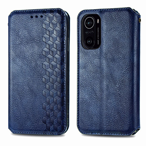 Coque Portefeuille Livre Cuir Etui Clapet S01D pour Xiaomi Mi 11X Pro 5G Bleu