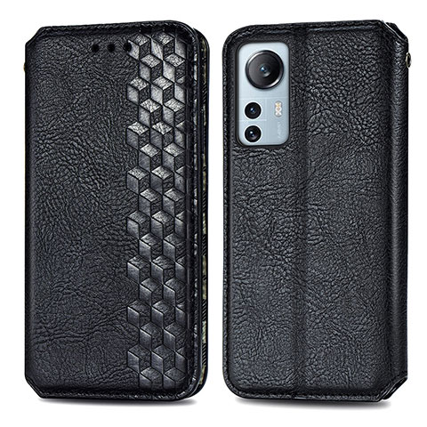 Coque Portefeuille Livre Cuir Etui Clapet S01D pour Xiaomi Mi 12 Lite 5G Noir